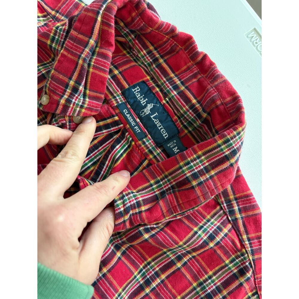 Ralph Lauren Upcycled Flannel Plaid Crop collegiate fall autumn grunge reworked - Picture 5 of 7